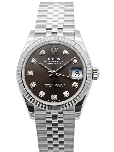 rolex datejust 31 automatic silver dial jubilee fluted|rolex datejust 31 278274.